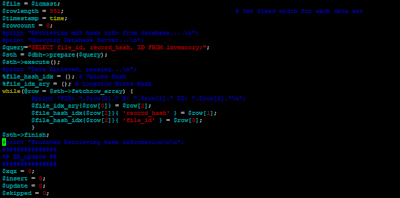 Screen Shot of Application Code